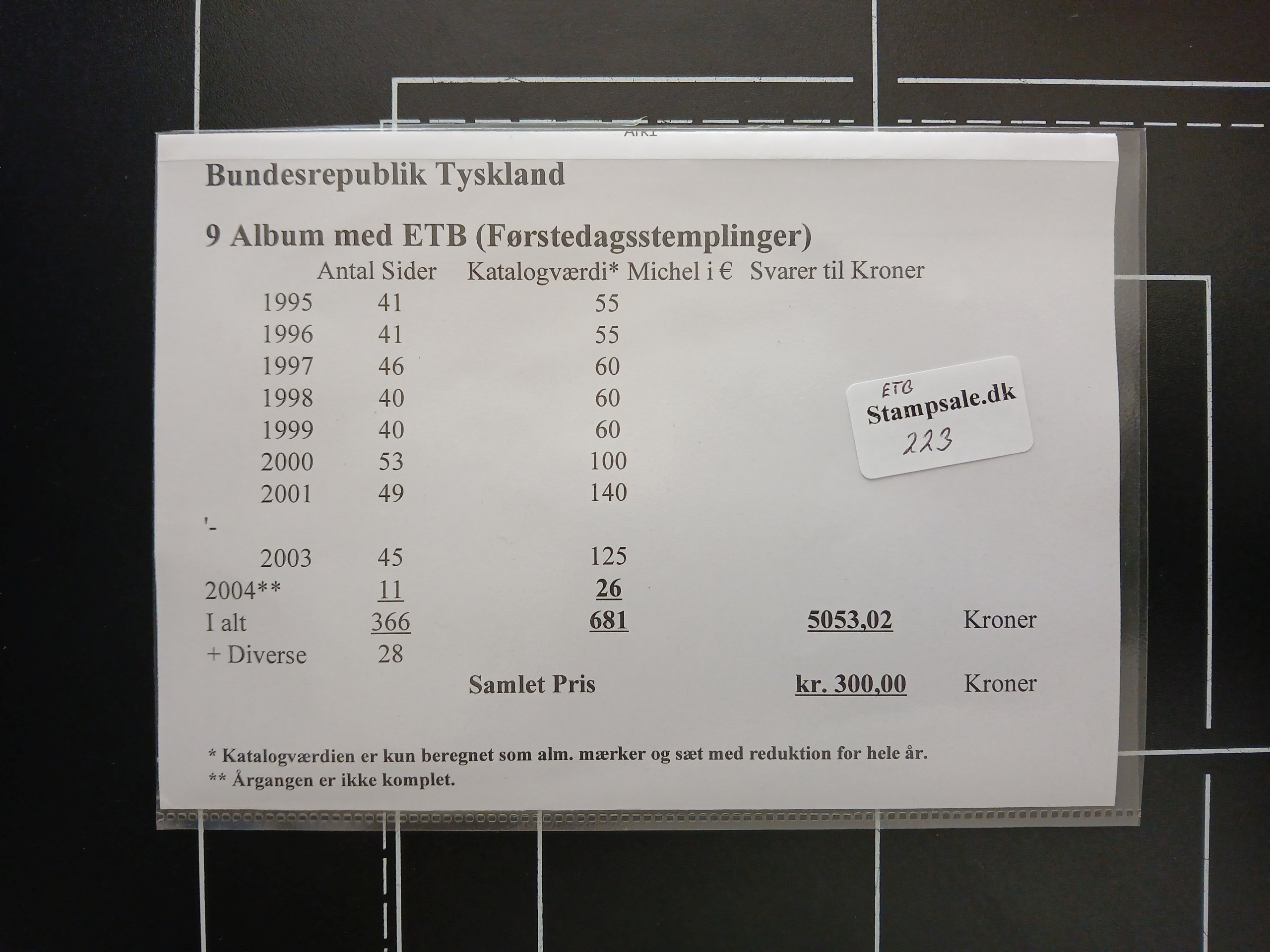 Tyskland (223) 9 Album med ETB (Førstedagsstemplinger). - Billede 14