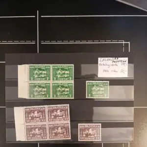 Island (314) Planche med postfriske** frimærker fra 1000 års serien.