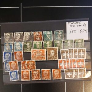 Zoner (349) Russisk Zone og lidt DDR. 5 stk A5 plancher