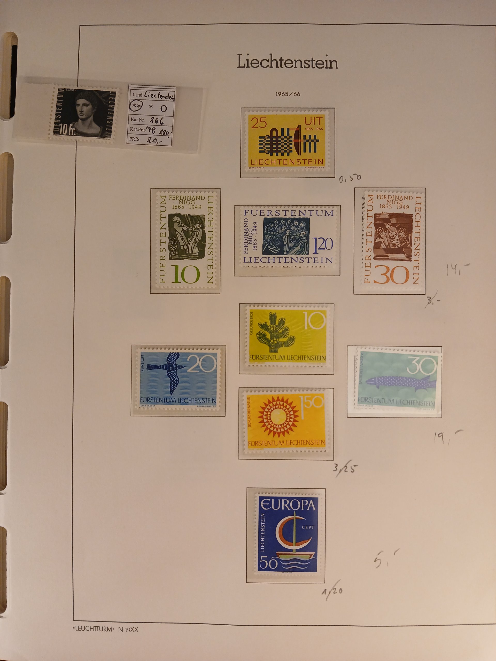 Liechtenstein (400) Postfriske frimærker fra 1965 til 1977. Tilsyneladende komplet - Billede 3
