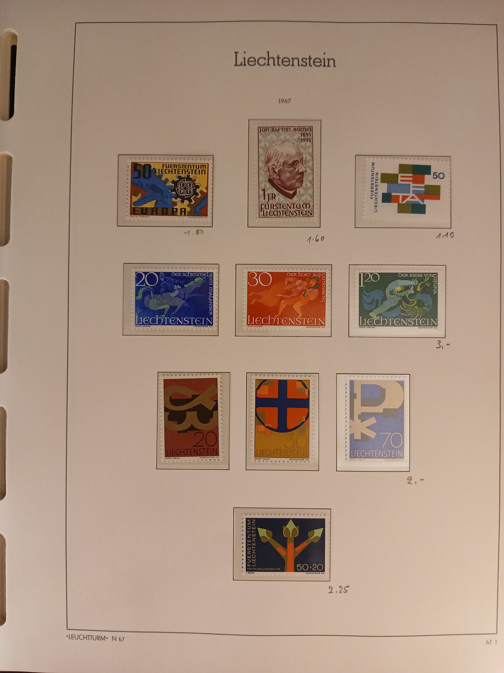 Liechtenstein (400) Postfriske frimærker fra 1965 til 1977. Tilsyneladende komplet - Billede 5
