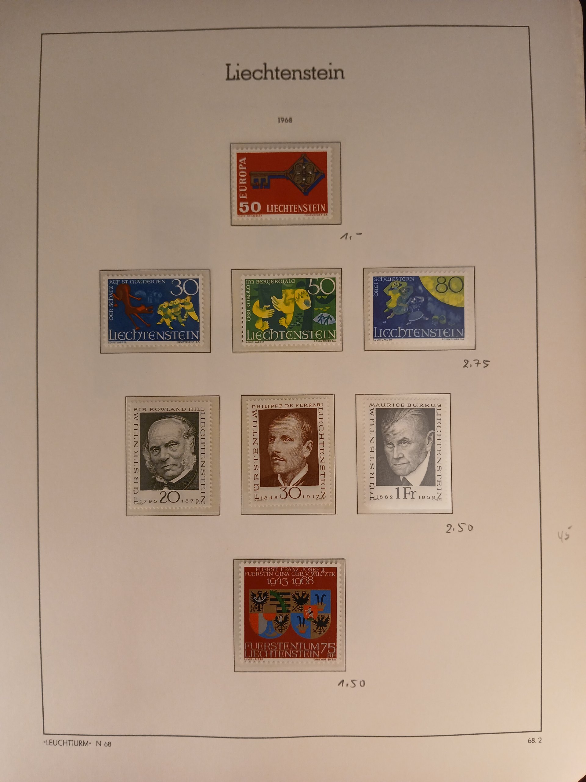 Liechtenstein (400) Postfriske frimærker fra 1965 til 1977. Tilsyneladende komplet - Billede 8