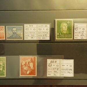 Vesttyskland (410) Planche med sjældne gamle postfriske frimærker.