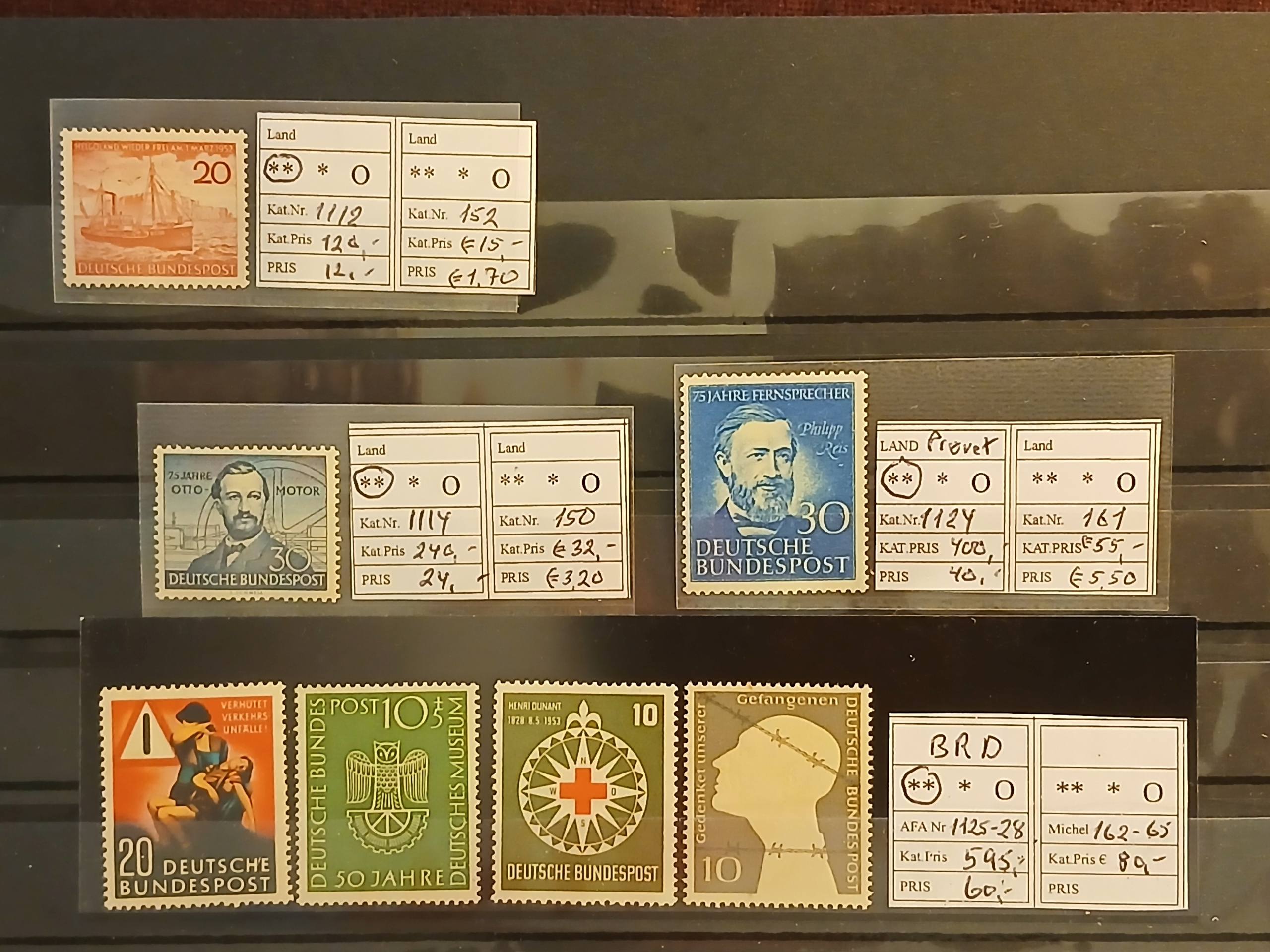 Vesttyskland (411) Planche med sjældne postfriske frimærker.