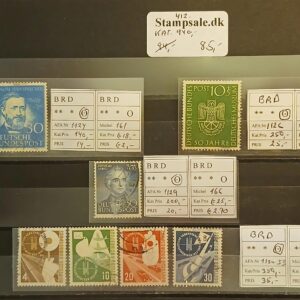 Vesttyskland (412) Planche med sjældne stemplede frimærker