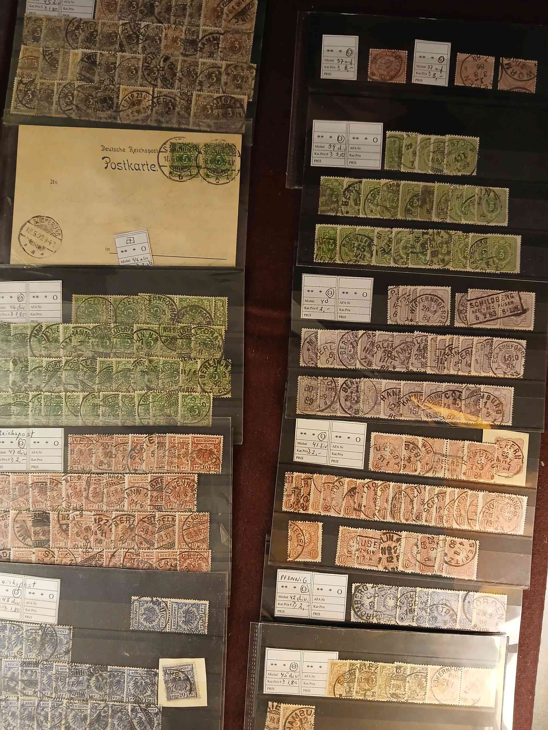 Deutsches Reich (455) Kartotek i 3 kasser I alt 956 plancher - Billede 7