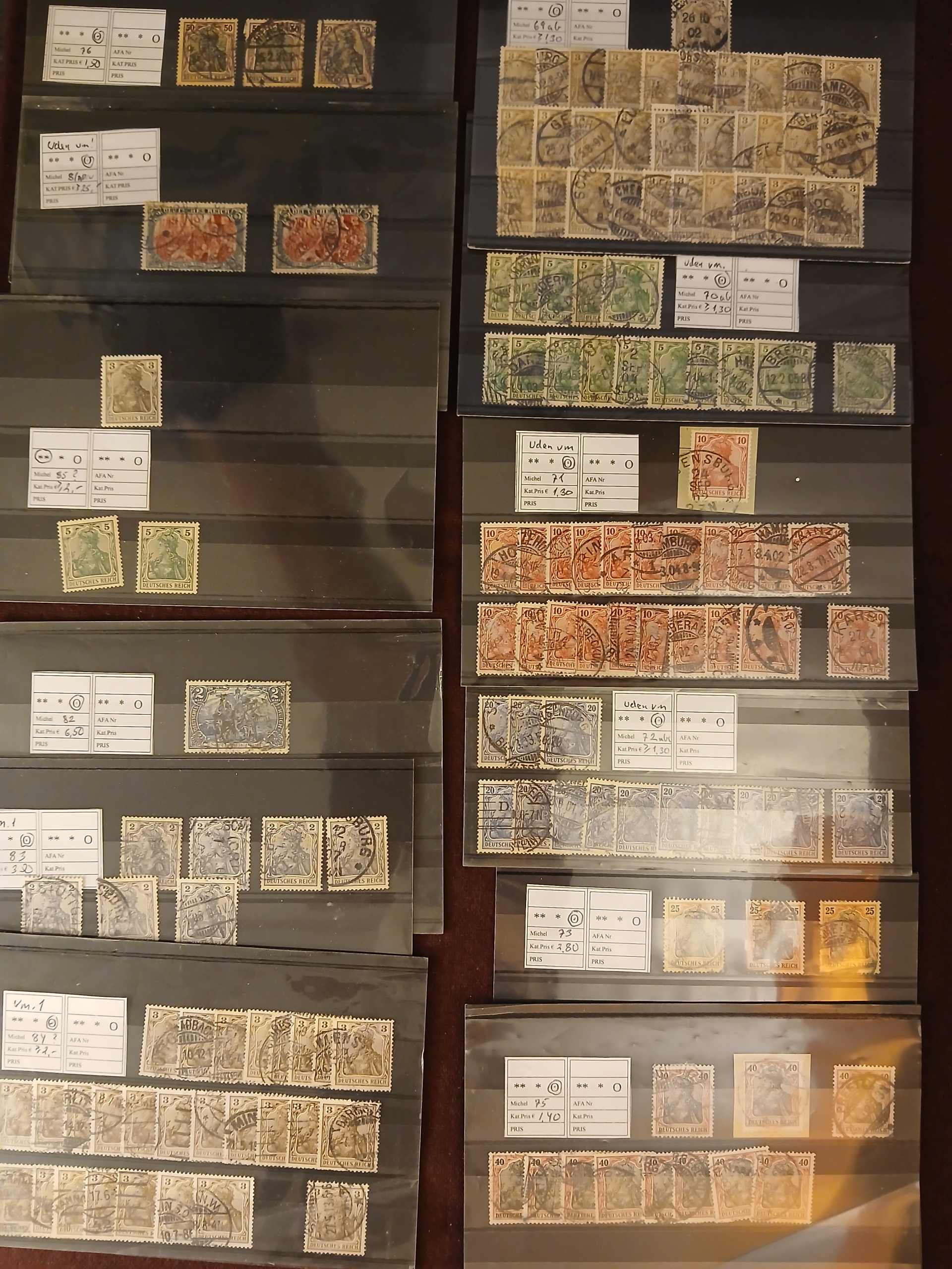 Deutsches Reich (455) Kartotek i 3 kasser I alt 956 plancher - Billede 18