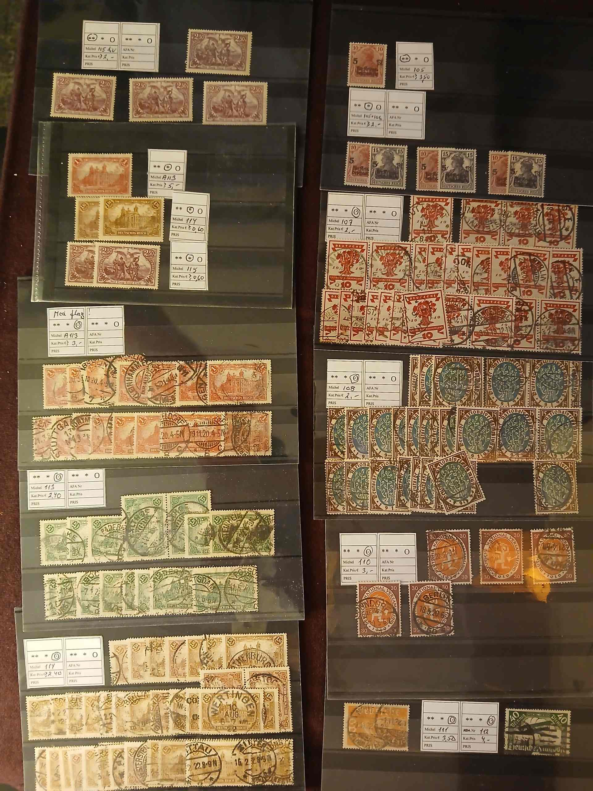 Deutsches Reich (455) Kartotek i 3 kasser I alt 956 plancher - Billede 15