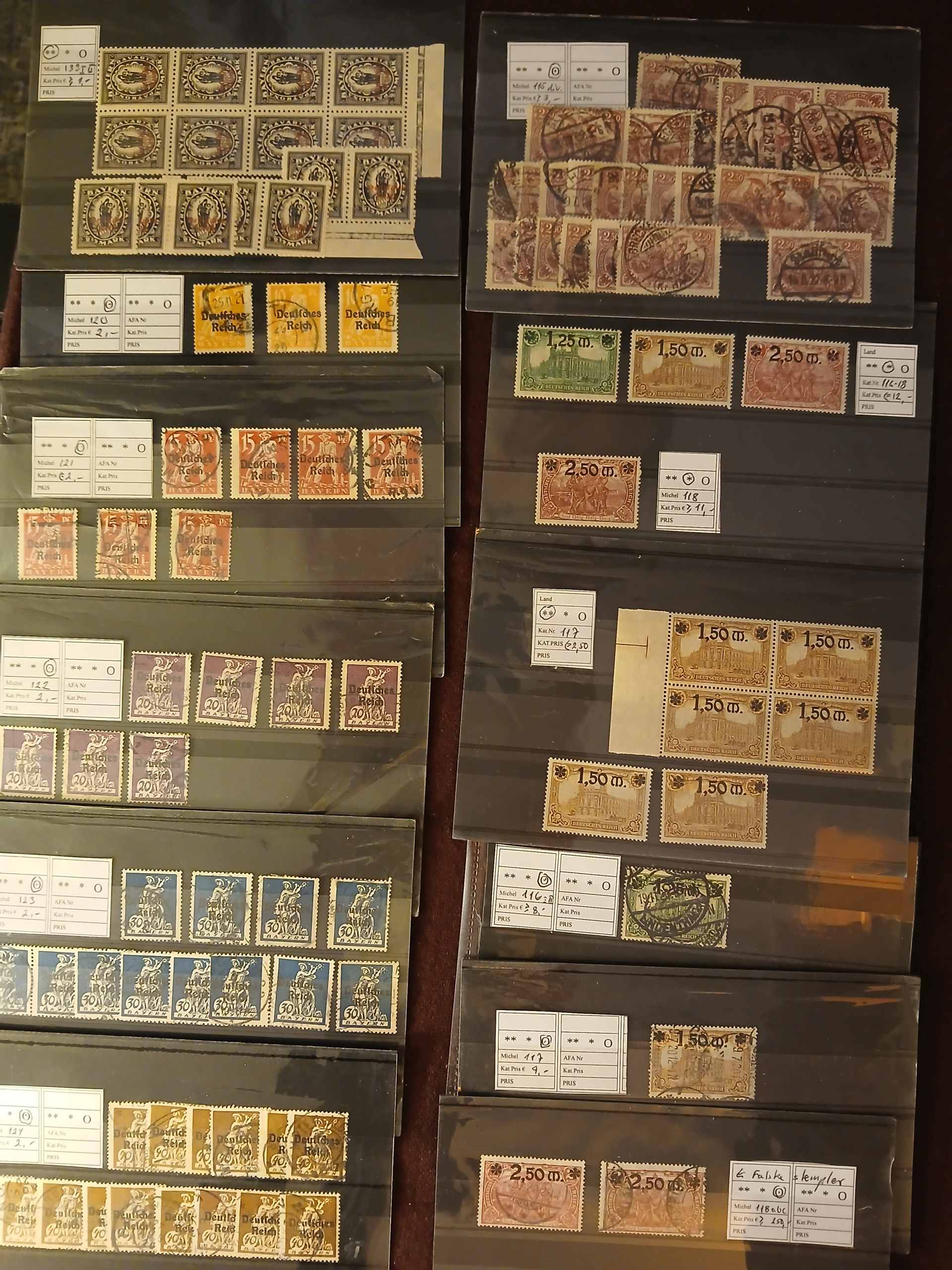 Deutsches Reich (455) Kartotek i 3 kasser I alt 956 plancher - Billede 14