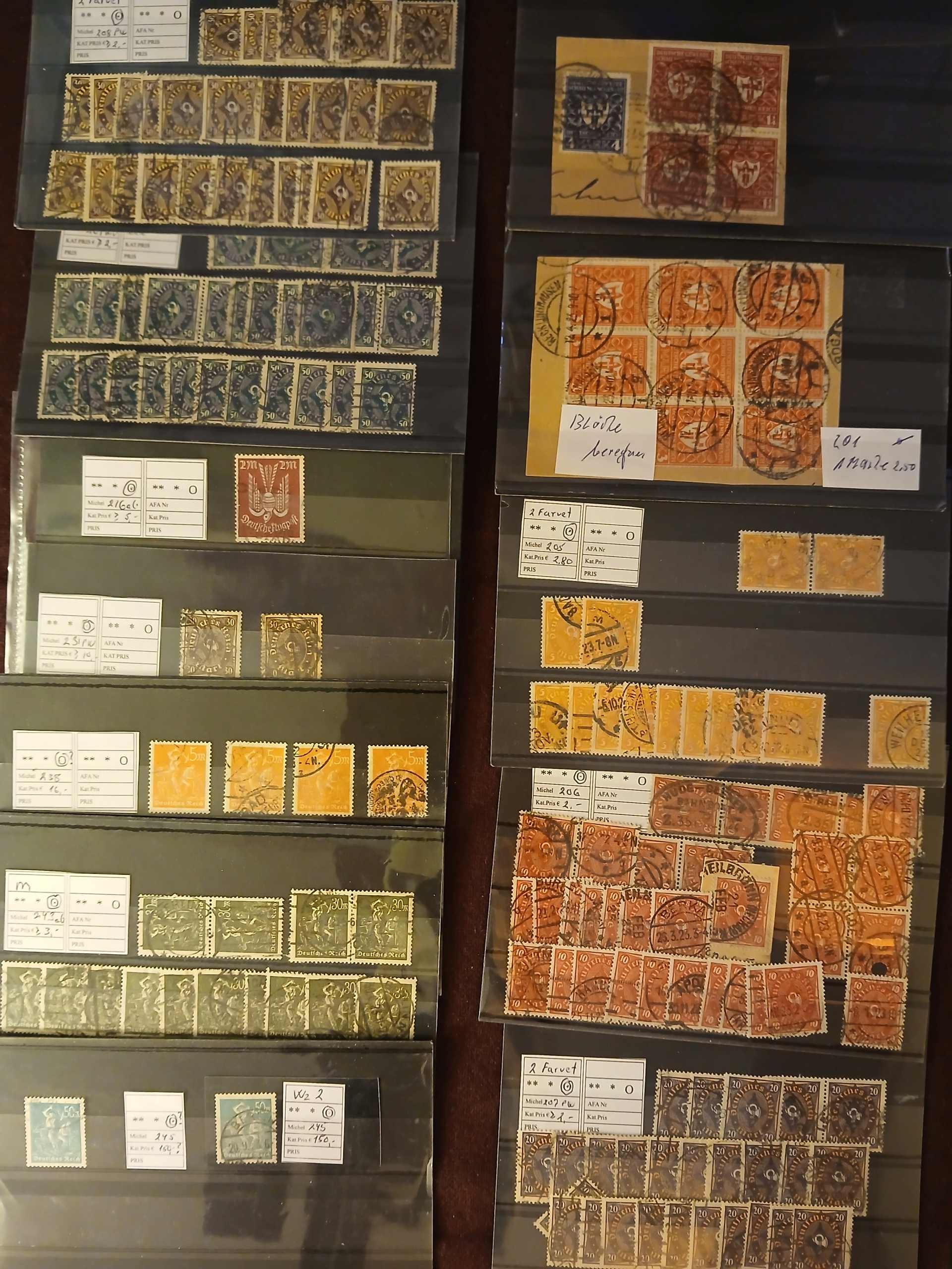 Deutsches Reich (455) Kartotek i 3 kasser I alt 956 plancher - Billede 10