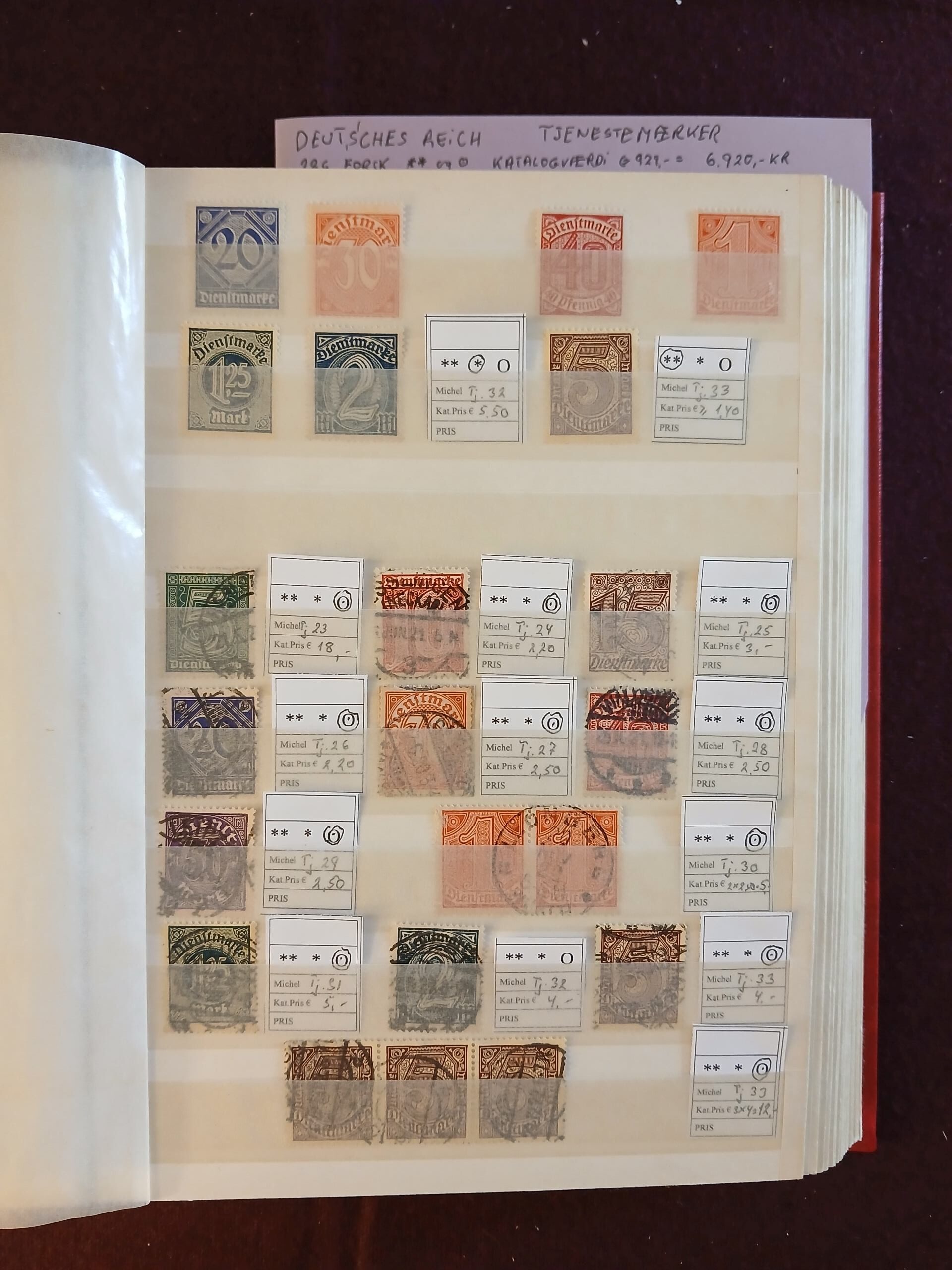 Deutsches Reich (458) Samling Tjenestemærker.