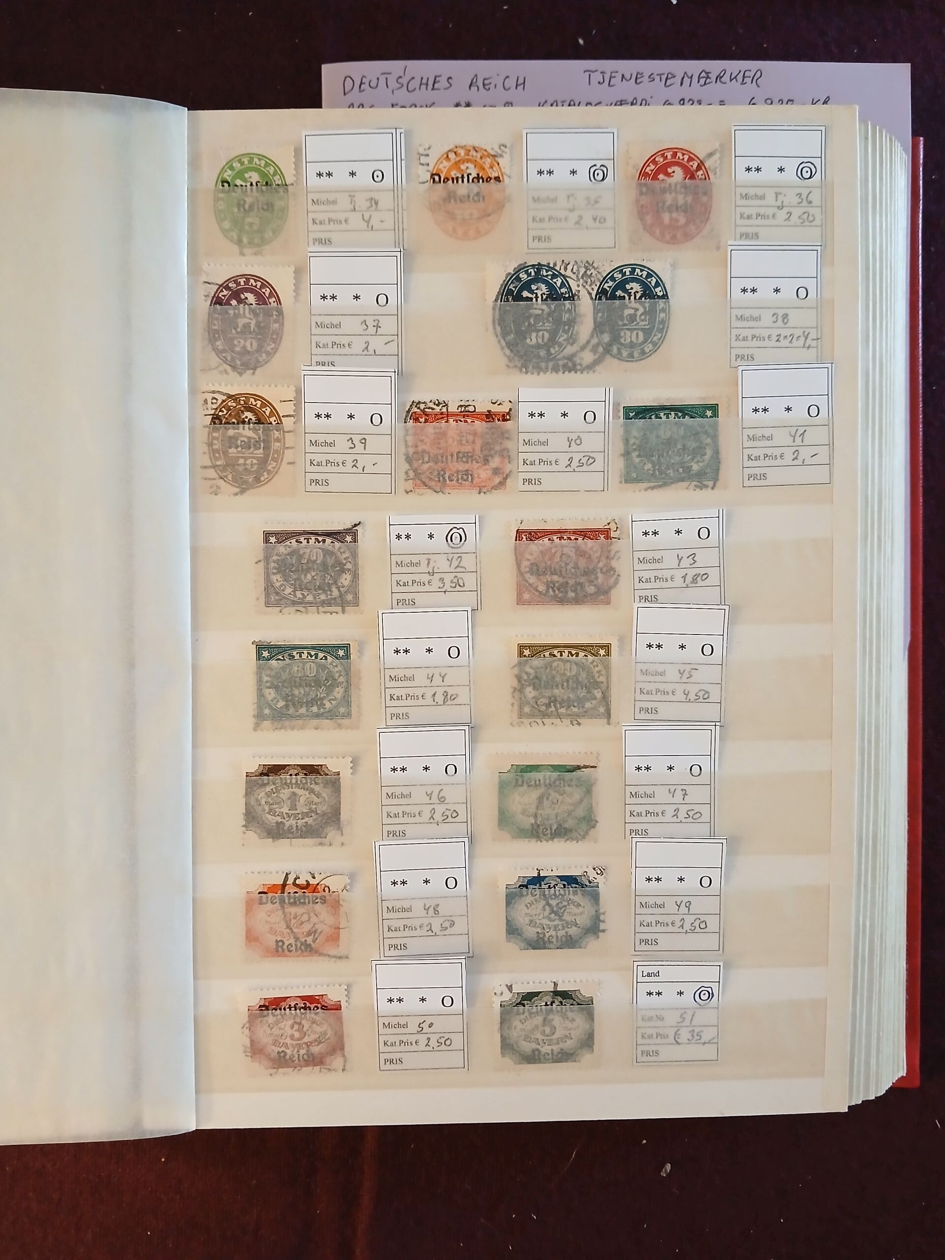 Deutsches Reich (458) Samling Tjenestemærker. - Billede 6