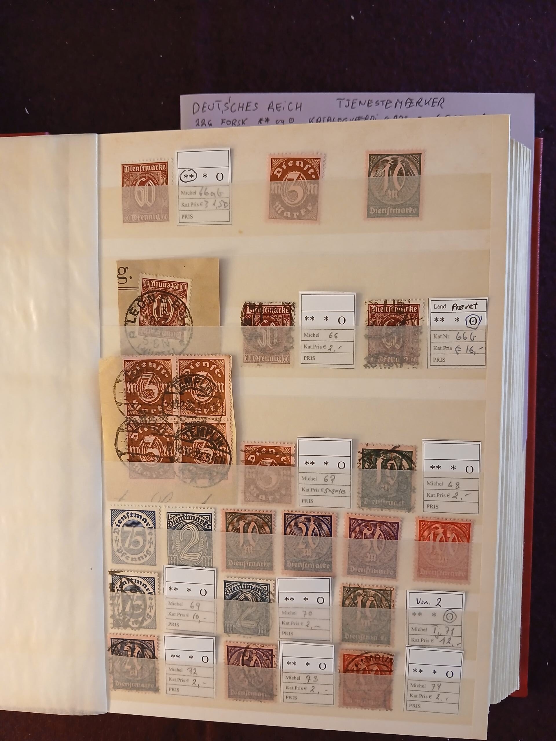 Deutsches Reich (458) Samling Tjenestemærker. - Billede 16