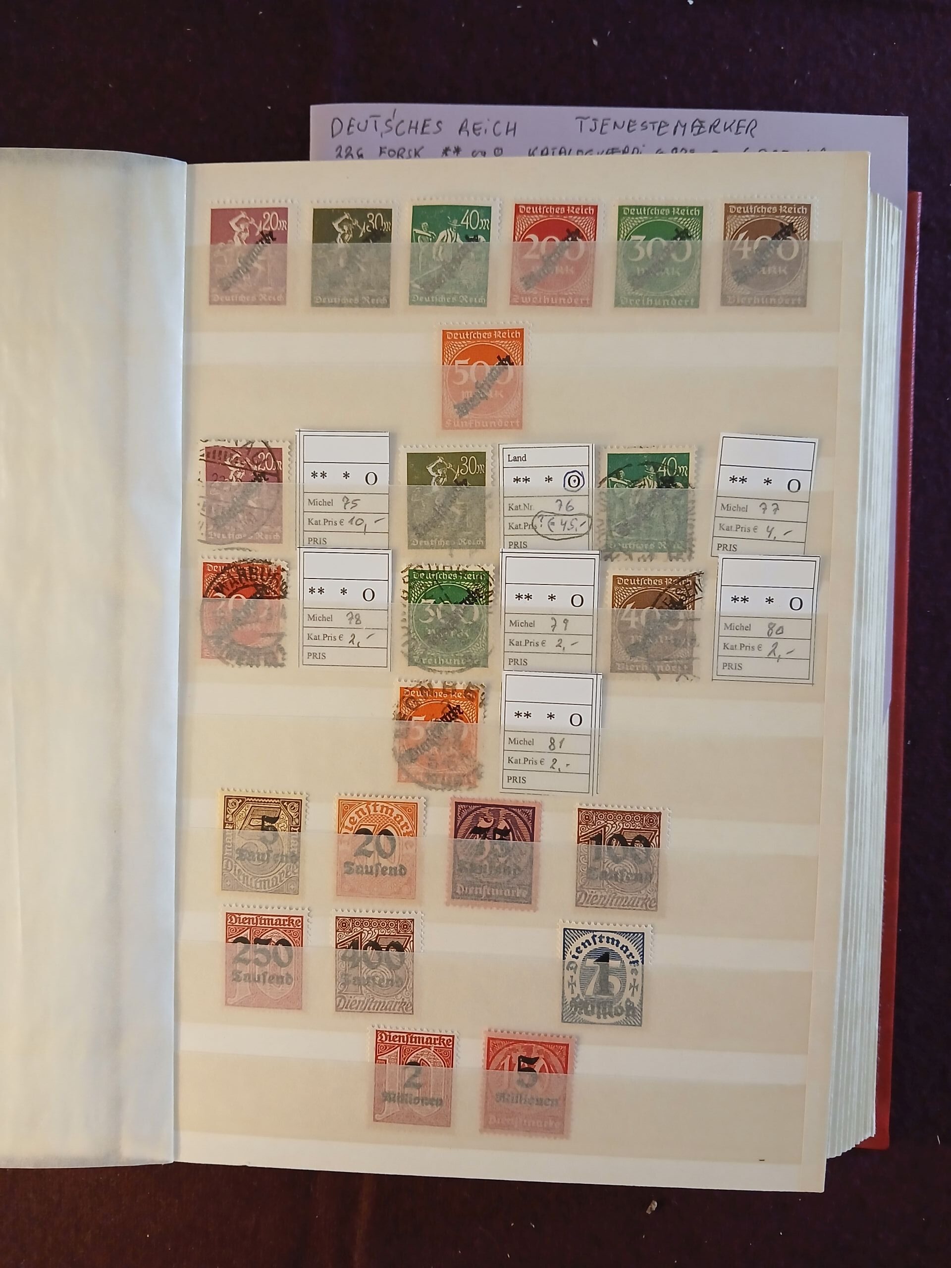 Deutsches Reich (458) Samling Tjenestemærker. - Billede 8