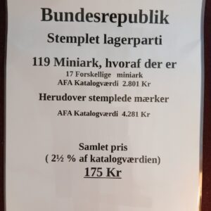 Vesttyskland (493) Stemplet lagerparti til 2½ % af katalogværdien.
